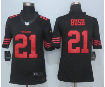 nike nfl jerseys san francisco 49ers 21 bush black[nike Limited][bush]