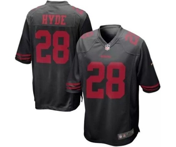 nike nfl jerseys san francisco 49ers 28 hyde black[nike limited]