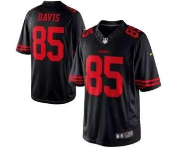 nike nfl jerseys san francisco 49ers 85 davis black[nike limited]