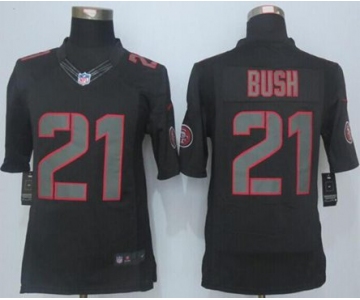 nike nfl jerseys san francisco 49ers 21 bush black[nike Impact Limited ][bush]