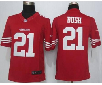 nike nfl jerseys san francisco 49ers 21 bush red[nike Limited][bush]