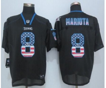 nike nfl jerseys tennessee titans 8 mariota black[Elite USA flag fashion][mariota]