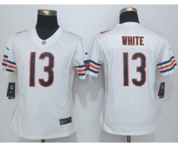 nike women nfl jerseys chicago bears 13 white white[nike limited][white]