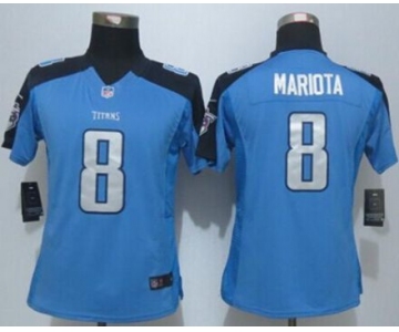 nike women nfl jerseys tennessee titans 8 mariota blue[nike limited][mariota]