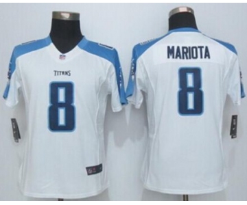 nike women nfl jerseys tennessee titans 8 mariota white[nike Limited]][mariota]