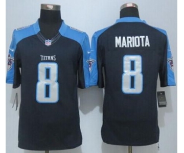 nike nfl jerseys tennessee titans 8 mariota dk.blue[nike limited][mariota]