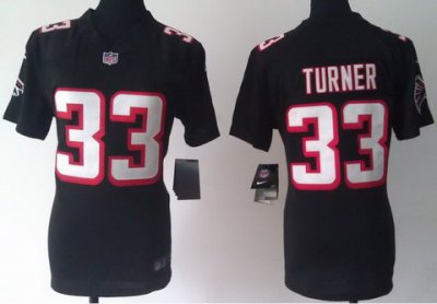 Women Nike Atlanta Falcons #33 Michael Turner Black NFL Jerseys