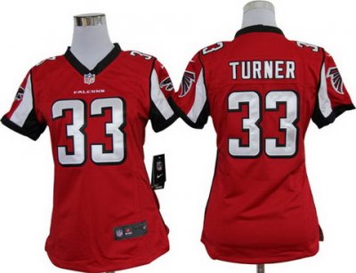 Women Nike Atlanta Falcons #33 Michael Turner Red Jerseys