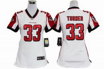 Women Nike Atlanta Falcons #33 Michael Turner White Jerseys