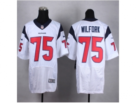 Nike Houston Texans 75 Vince Wilfork white Elite NFL Jersey