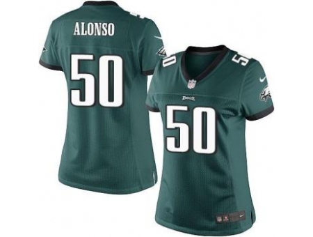 Women Nike Philadelphia Eagles 50 Kiko Alonso Green NFL Jersey