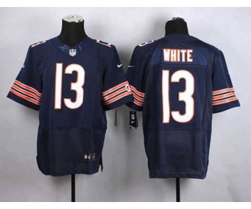 nike nfl jerseys chicago bears 13 white blue[Elite][white]