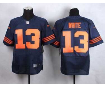 nike nfl jerseys chicago bears 13 white blue[Elite][white]][number orange]