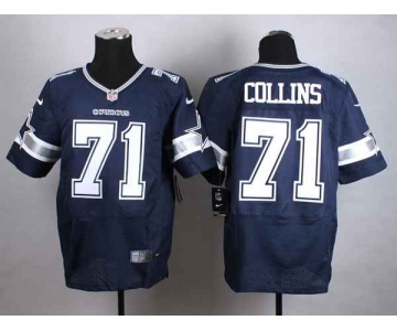 nike nfl jerseys dallas cowboys 71 collins blue[Elite]