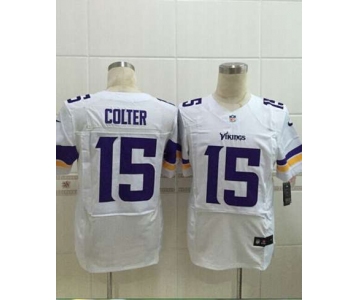 nike nfl jerseys minnesota vikings 15 colter white[Elite][colter]