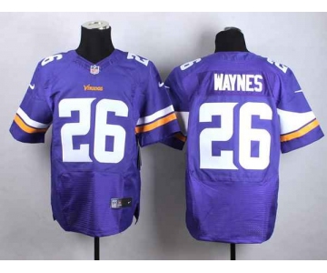 nike nfl jerseys minnesota vikings 26 waynes purple[Elite][waynes]