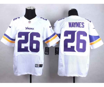 nike nfl jerseys minnesota vikings 26 waynes white[Elite][waynes]