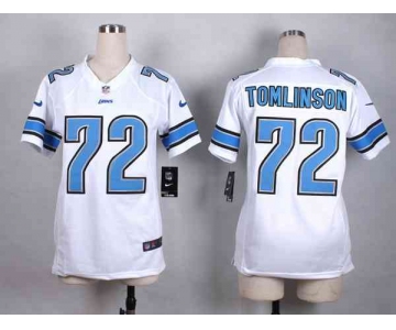 nike women nfl jerseys detroit lions 72 tomlinson white[nike]