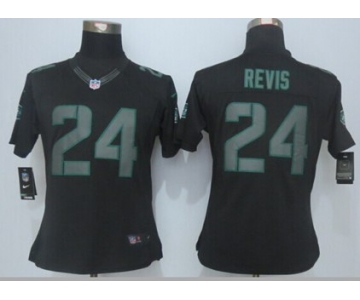 nike women nfl jerseys new york jets 24 revis black[nike impact limited]