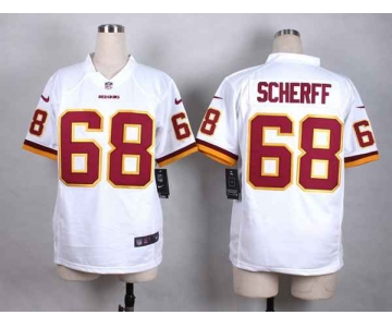 nike women nfl jerseys washington redskins 68 scherff white[nike]