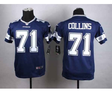 nike youth nfl jerseys dallas cowboys 71 collins blue[nike]