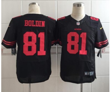 nike nfl jerseys san francisco 49ers 81 boldin black[Elite]