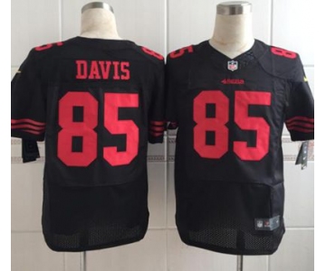 nike nfl jerseys san francisco 49ers 85 davis black[Elite]