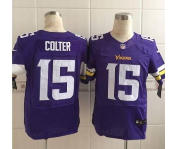 nike nfl jerseys minnesota vikings 15 colter purple[Elite][colter]