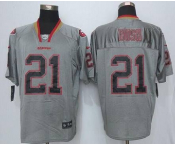 nike nfl jerseys san francisco 49ers 21 bush grey[Elite lights out][bush]