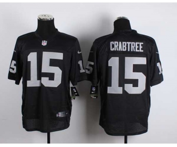 nike nfl jerseys oakland raiders 15 crabtree black[Elite]