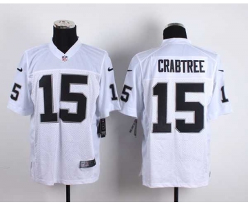 nike nfl jerseys oakland raiders 15 crabtree white[Elite]