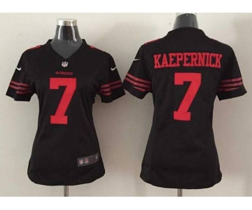 nike women nfl jerseys san francisco 49ers 7 colin kaepernick black[nike]