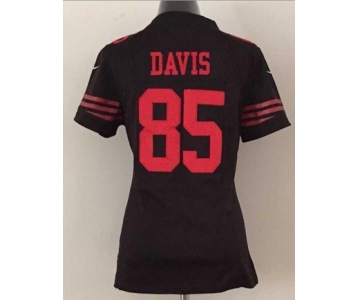 nike women nfl jerseys san francisco 49ers 85 davis black[nike]