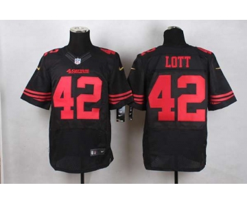 nike nfl jerseys san francisco 49ers 42 ronnie lott black[Elite]