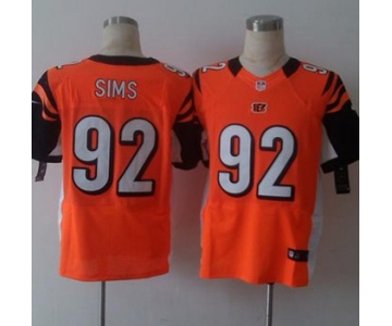 nike nfl jerseys cincinnati bengals 92 sims orange[Elite][sims]