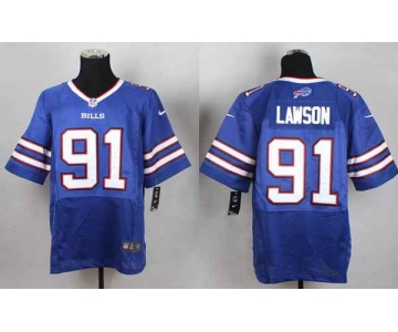 nike nfl jerseys buffalo bills 91 lawson blue[Elite]