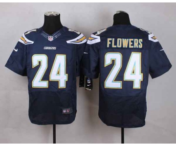 nike nfl jerseys san diego chargers 24 flowers blue[Elite][flowers]