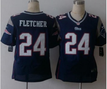 nike nfl jerseys new england patriots 24 fletcher blue[Elite][fletcher]