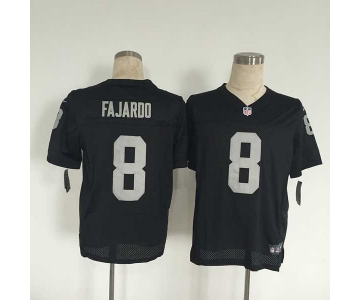 nike nfl jerseys oakland raiders 8 fajardo black[Elite][fajardo]