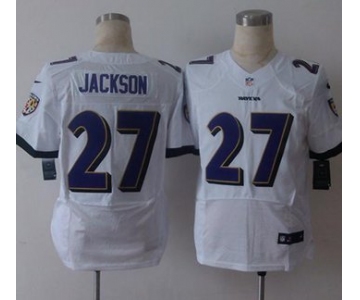 nike nfl jerseys baltimore ravens 27 jackson white[Elite][jackson]