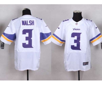 nike nfl jerseys minnesota vikings 3 walsh white[Elite]