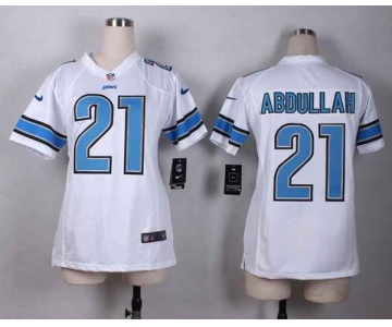 nike women nfl jerseys detroit lions 21 abdullah white[nike][abdullah]