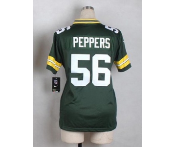 nike women nfl jerseys green bay packers 56 peppers green[nike][peppers]