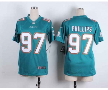 nike women nfl jerseys miami dolphins 97 phillips green[nike]