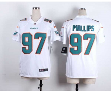 nike women nfl jerseys miami dolphins 97 phillips white[nike]