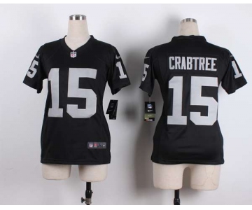 nike women nfl jerseys oakland raiders 15 crabtree black[nike][crabtree]