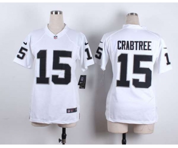 nike women nfl jerseys oakland raiders 15 crabtree white[nike][crabtree]