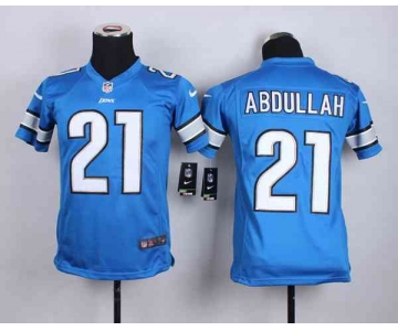 nike youth nfl jerseys detroit lions 21 abdullah blue[nike][abdullah]