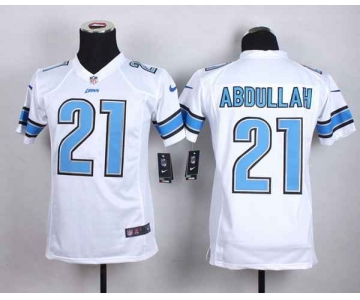 nike youth nfl jerseys detroit lions 21 abdullah white[nike][abdullah]