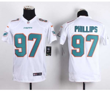 nike youth nfl jerseys miami dolphins 97 phillips white[nike]